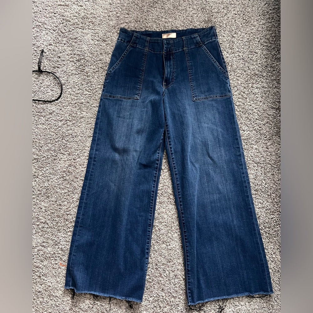 Kut from the Kloth Dark Blue Meg Wide Leg High Rise